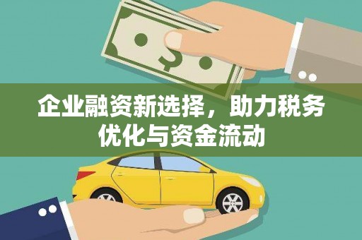 襄阳企业融资新选择，助力税务优化与资金流动