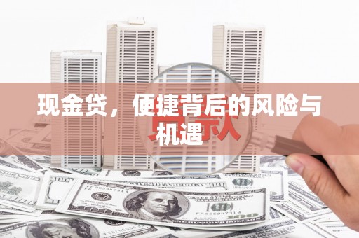 襄阳现金贷，便捷背后的风险与机遇