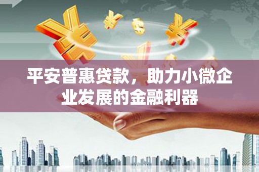 襄阳平安普惠贷款，助力小微企业发展的金融利器