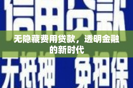 襄阳无隐藏费用贷款，透明金融的新时代