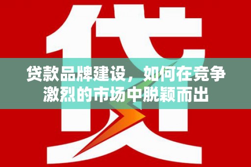 襄阳贷款品牌建设，如何在竞争激烈的市场中脱颖而出