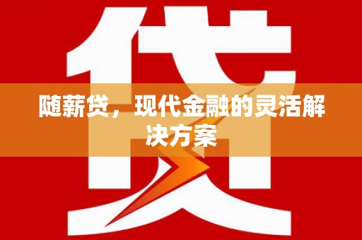 襄阳随薪贷，现代金融的灵活解决方案