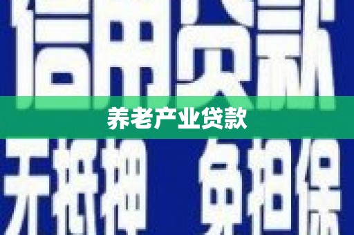 襄阳养老产业贷款