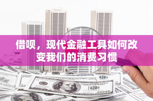 襄阳借呗，现代金融工具如何改变我们的消费习惯