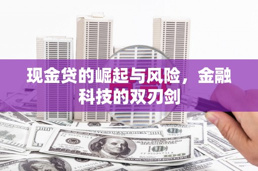 襄阳现金贷的崛起与风险，金融科技的双刃剑