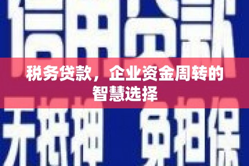 襄阳税务贷款，企业资金周转的智慧选择