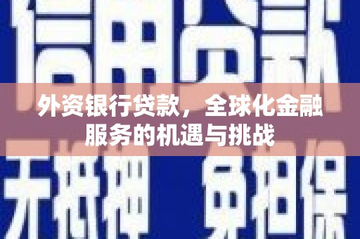 襄阳外资银行贷款，全球化金融服务的机遇与挑战