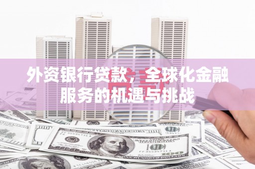 襄阳外资银行贷款，全球化金融服务的机遇与挑战