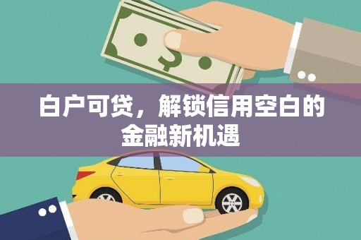襄阳白户可贷，解锁信用空白的金融新机遇