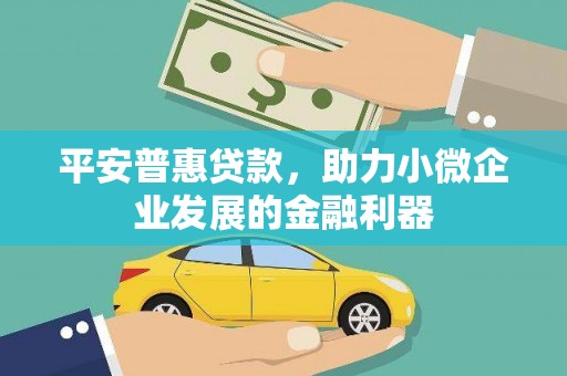 襄阳平安普惠贷款，助力小微企业发展的金融利器