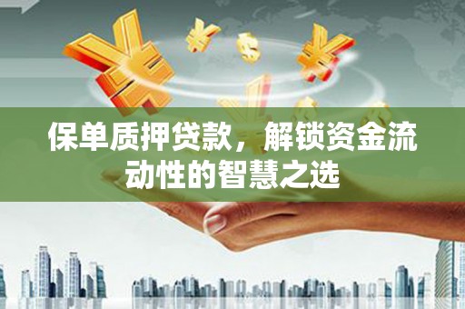 襄阳保单质押贷款，解锁资金流动性的智慧之选