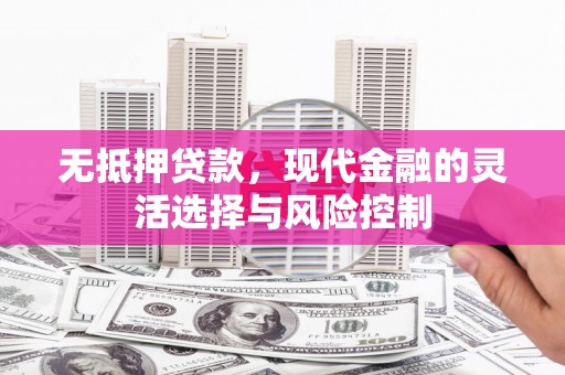 襄阳无抵押贷款，现代金融的灵活选择与风险控制