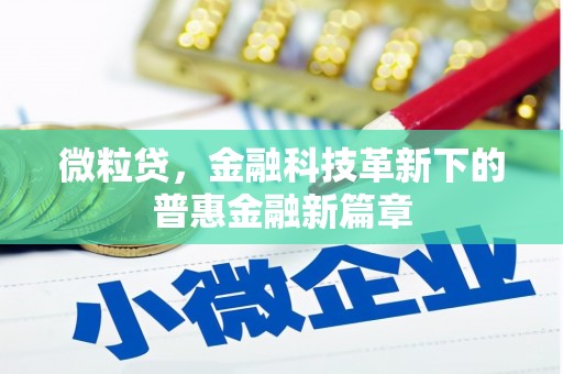 襄阳微粒贷，金融科技革新下的普惠金融新篇章
