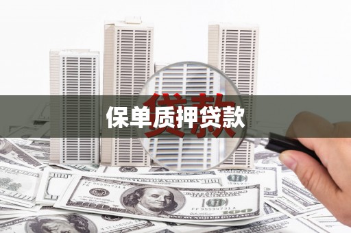 襄阳保单质押贷款