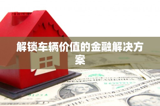 襄阳解锁车辆价值的金融解决方案