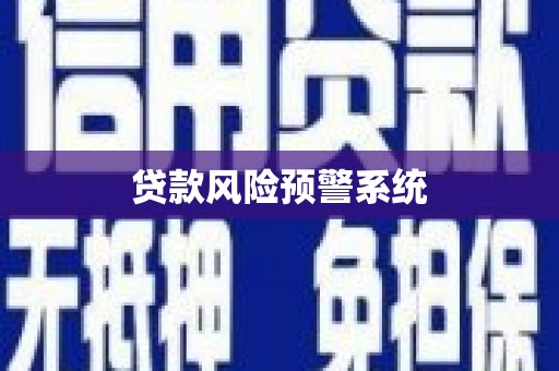 襄阳贷款风险预警系统